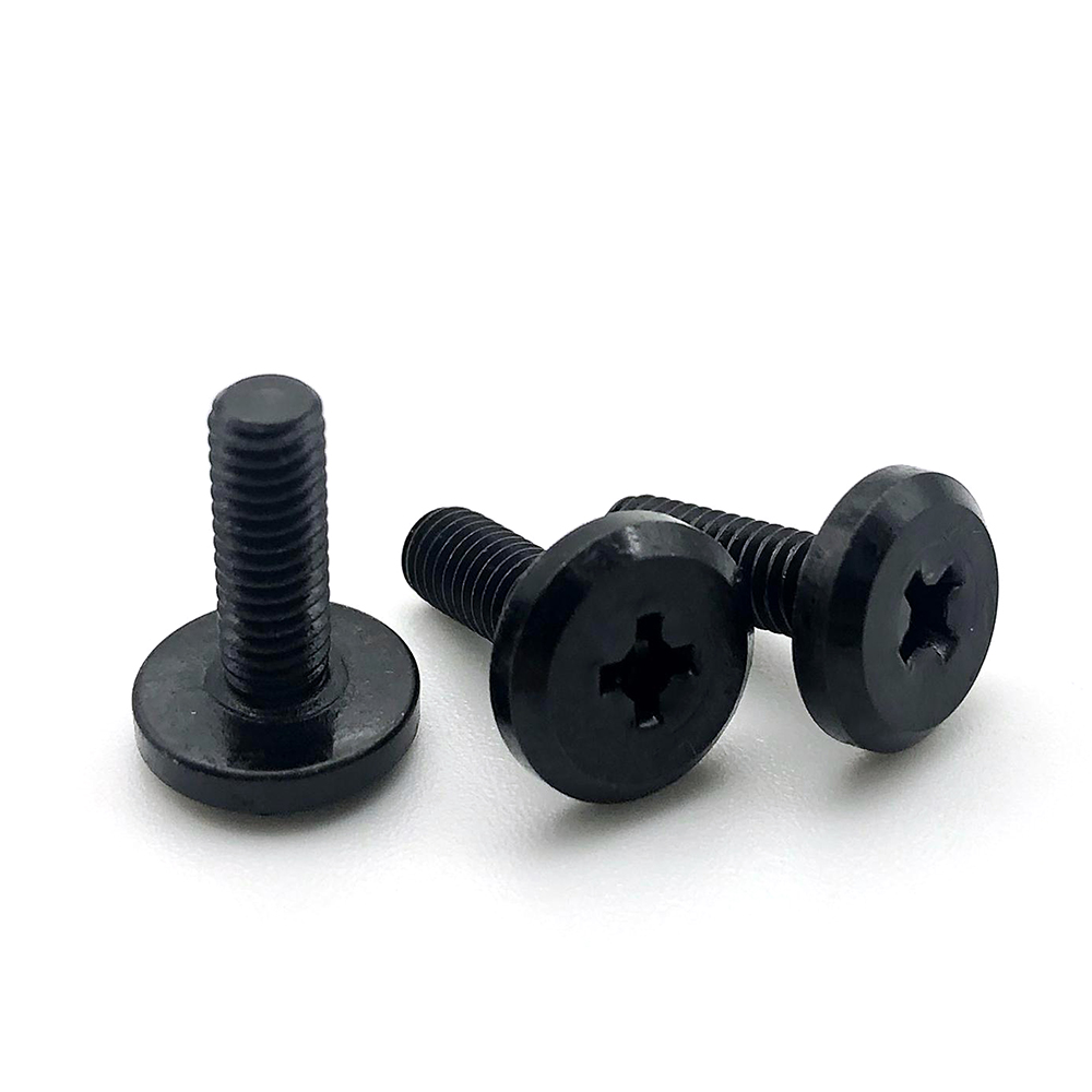 黑色岗山头十字机牙螺丝 黑色岗山头十字机牙螺丝